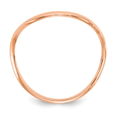 14K Rose Gold Wave Fashion Thumb Ring