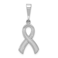 14k White Gold Awareness Pendant