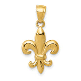 14k Polished Fleur de Lis Pendant