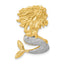 Mermaid Omega Slide in 14K Two-Tone Gold, 25mm Diamond-Cut - Sophia Jewelers