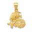 Fish Starfish and Sand Dollar Pendant in 14K Yellow Gold, 24mm - Sophia Jewelers
