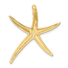 14K Gold Polished Starfish Slide Pendant for Men's Jewelry