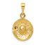 14K 3D Sombrero Pendant