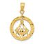 Masonic Symbol Pendant in 14K Yellow Gold, 25mm Diamond-Cut - Sophia Jewelers