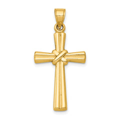 14k Hollow Cross Pendant