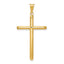 14k Polished Tube Cross Pendant