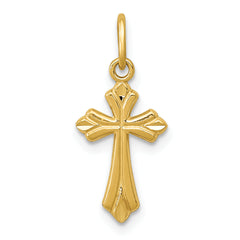 14k Polished D/C Small Cross Charm