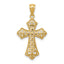Filigree Cross Pendant in 14K Yellow Gold, 26mm - Sophia Jewelers