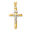 14k Two-Tone Polished Jesus Crucifix Pendant