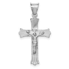 14k White Gold Crucifix Pendant