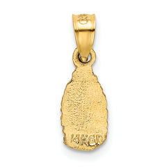 14K Satin & Diamond-Cut Our Lady of Guadalupe Gold Pendant Solid & Elegant Design