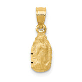 14k Satin & D/C Our Lady of Guadalupe Pendant