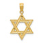 Star of David Pendant in 14K Yellow Gold, 16x21mm Diamond-Cut - Sophia Jewelers