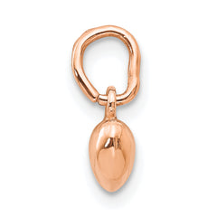 14K Rose Gold Polished 3D Puffed Heart Charm Elegant & Romantic Design