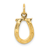 14k Solid Polished Horseshoe Charm