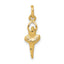 14K Gold Ballerina Charm with Polished Finish Elegant and Timeless
