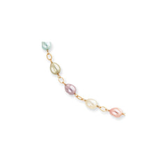 Gold-plated Kelly Waters Multicolored Simulated Pearl Necklace