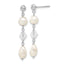 Kelly Waters Rhodium-plated White Simulated Pearl and Crystal Drop Earrings