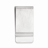 Men's Rhodium Kelly Waters Satin Money Clip with Polished End