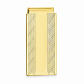 Gold-Plated Men's Money Clip with X Pattern Elegant Design