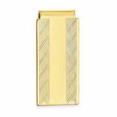 Gold-Plated Men's Money Clip with X Pattern Elegant Design