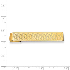 Gold-plated Kelly Waters Chevron Pattern Tie Bar
