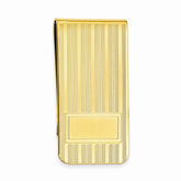 Gold-Plated Men's Money Clip with Sleek Lines by Kelly Waters