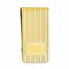 Gold-Plated Men's Money Clip with Sleek Lines by Kelly Waters