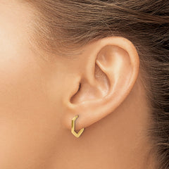 14K Polished Geometric Hoop Earrings