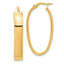 14K Polished Oval Hoop Earrings
