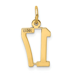 14K Gold Polished Elongated Charm Pendant for Elegant Layering