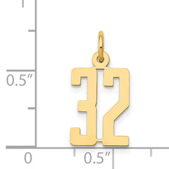 14K Gold Small Polished Elongated Charm with Laser Cut Design
