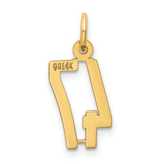 14K Gold Polished Elongated Charm for Elegant, Versatile Style