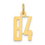 14k Small Elongated Number 84 Charm