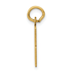 14K Gold Polished Elongated 88 Charm Small, Laser Cut Design