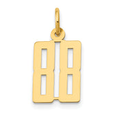 14k Small Elongated Number 88 Charm