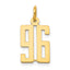 14k Small Elongated Number 96 Charm