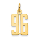 14k Small Elongated Number 96 Charm