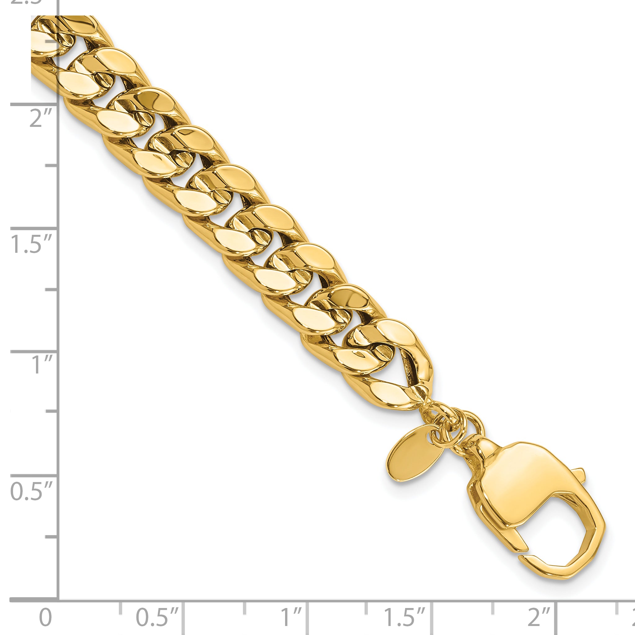 14K Polished Curb Men's Bracelet