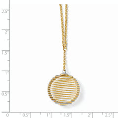 14K Two-Tone Gold Wire Wrapped Necklace with Elegant Lobster Clasp