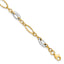 14K Two-tone Polished Fancy Link Bracelet