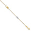 Infinity Station Anklet in 14K Two-Tone Gold, Adjustable, 9 Inch - Sophia Jewelers