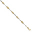 Oval Alternating Fancy Link Anklet in 14K Two-Tone Gold, 10 Inch - Sophia Jewelers