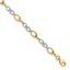 Infinity Fancy Link Bracelet in 14K Two-Tone Gold, 7.5 Inch - Sophia Jewelers