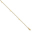 Oval Disc Station Cable Anklet in 14K Yellow Gold, 10 Inch - Sophia Jewelers