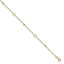 14K Polished and D/C Heart w/1in ext. Anklet