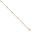 Heart & Bead Cable Anklet in 14K Yellow Gold, Diamond-Cut, 10 Inch - Sophia Jewelers