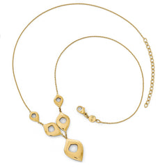 Leslie's 14K Yellow Gold Beaded Necklace with Polished Brushed Finish