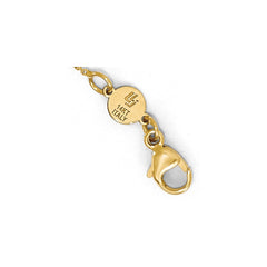 Leslie's 14K Yellow Gold Beaded Necklace with Polished Brushed Finish