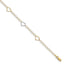 Heart Cable Anklet in 14K Two-Tone Gold, 9 Inch - Sophia Jewelers